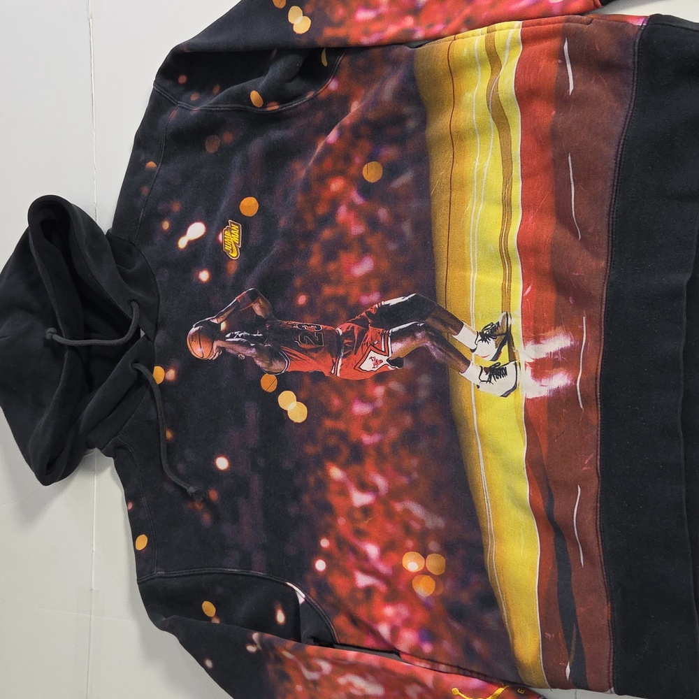 Nike Air Jordan Jump Man Black and Red Graphic Fleece Hoodie